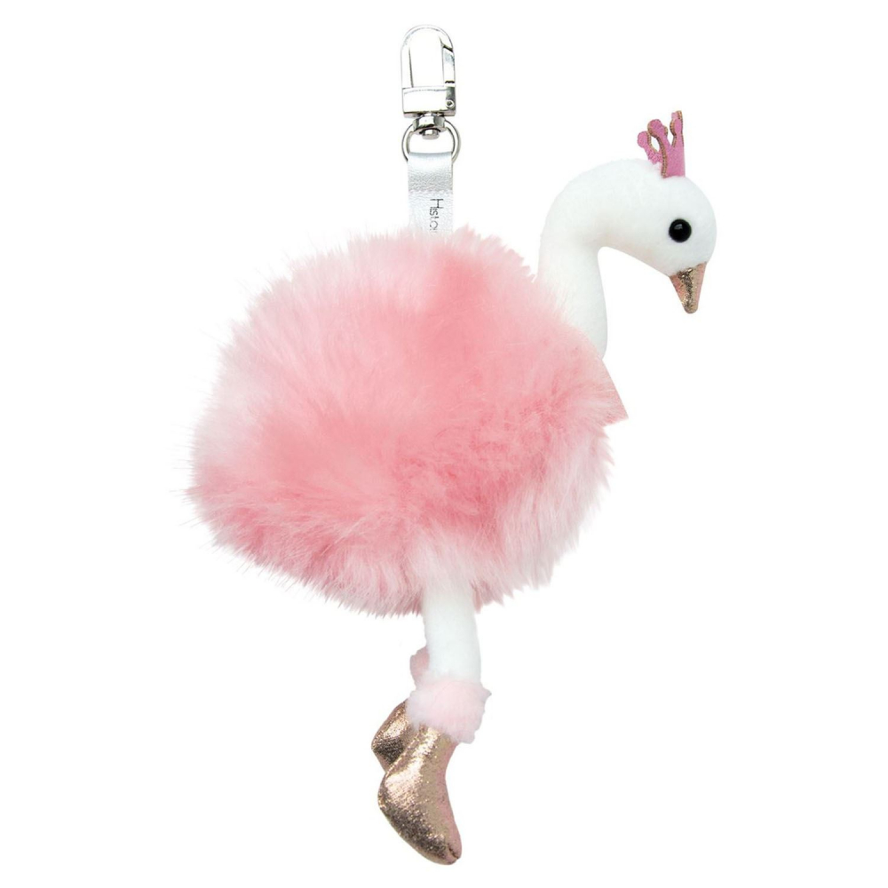 HO2783 Histoire d'Ours Labuť růžová klíčenka JR 19cm