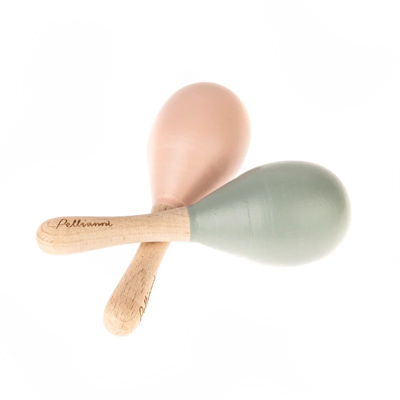 PA09030 Pellianni Dřevěný Maracas Pastel