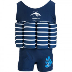307-06 Konfidence Floatsuit Plavky na učenie plávania Blue stripe 4-5r